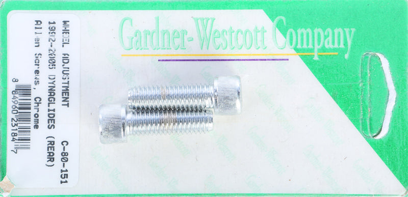 Gardner-westcott 830-1049 C-80-151 REAR WHEEL ADJUSTMENT BOLTS 92-06 DYNA MODELS REAR