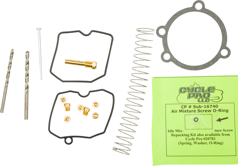 Cycle Pro Keihin CV Carb Recalibration Tuner Kit With Gaskets - 16740