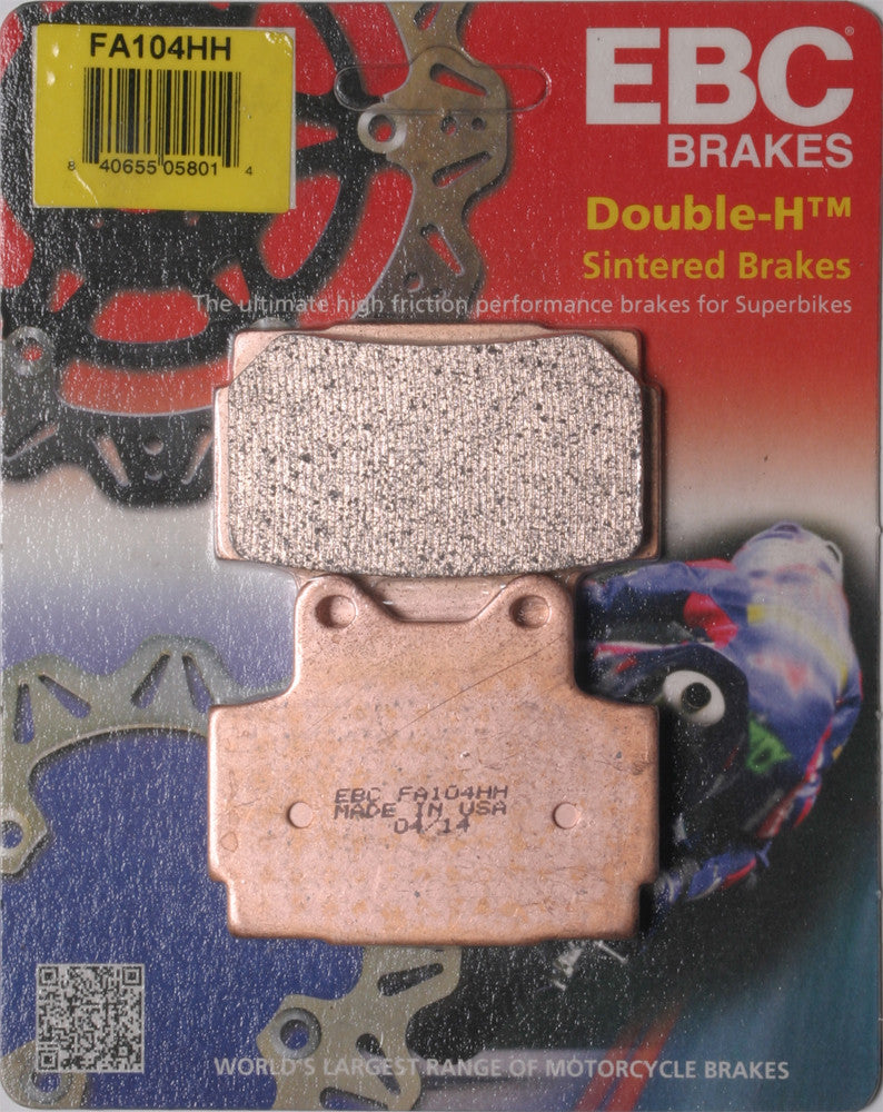 Ebc 15-104H FA104HH BRAKE PADS FA104HH DOUBLE-H SINTERED