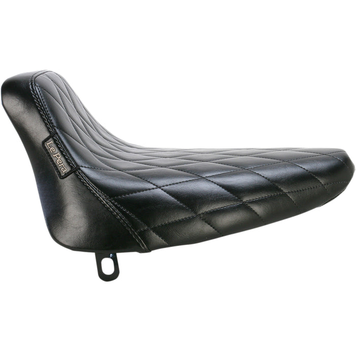 LE PERA 0802-0813 LN-007DM Bare Bones Solo Seat - Diamond Stitch - Black - Softail '84-'99