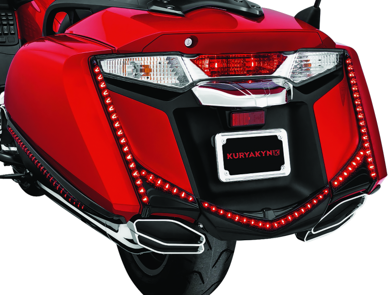 Kuryakyn 3247 L.e.d. Vertical Rear Light Strips 12-17 GL1800 Gloss Black Smoke Lens - User 1