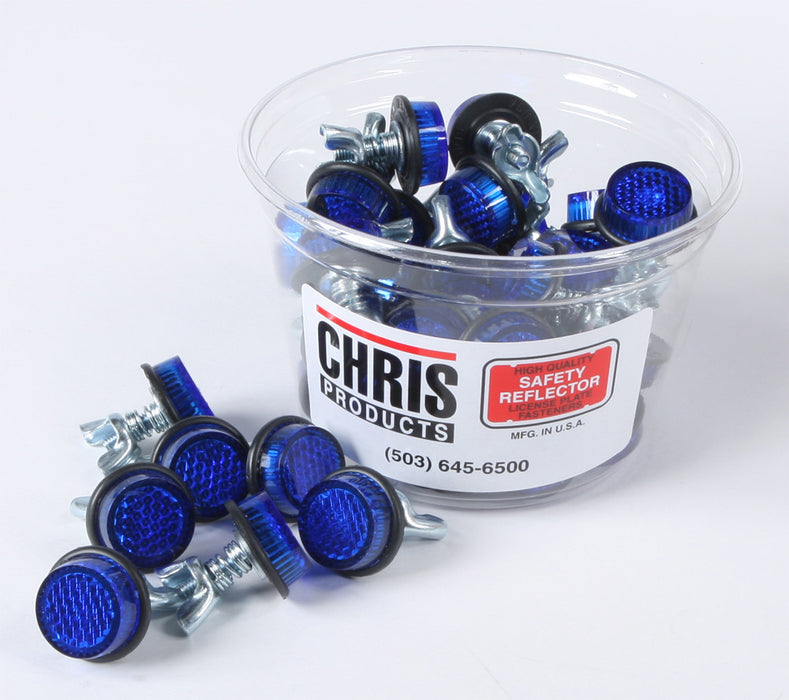 Chris Products 60-1331 CH40B MINI-REFLECTORS BLUE 40/PK