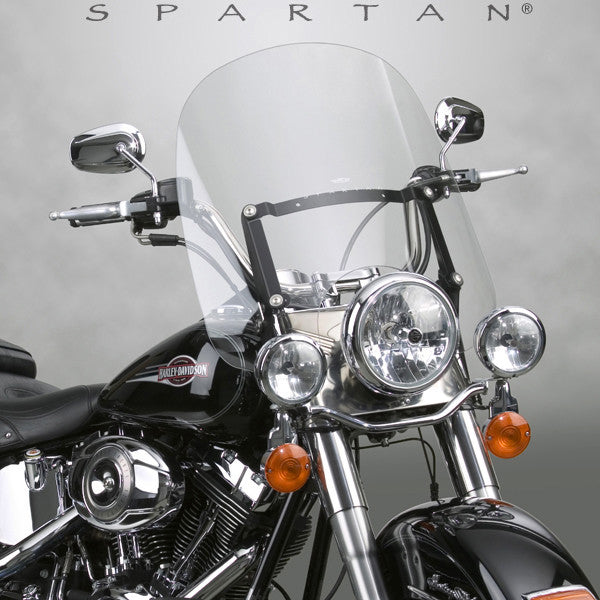 National Cycle Spartan Windshield Clear Quick Release 18.5" - N21200 For Harley Softail 1986-2013
