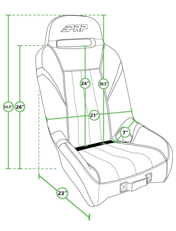 PRP Seats A5701-PORXP-203 PRP Polaris RZR PRO Xp/pro R/turbo R Gt/s.e. Suspension Seat- Black/gray - User 1