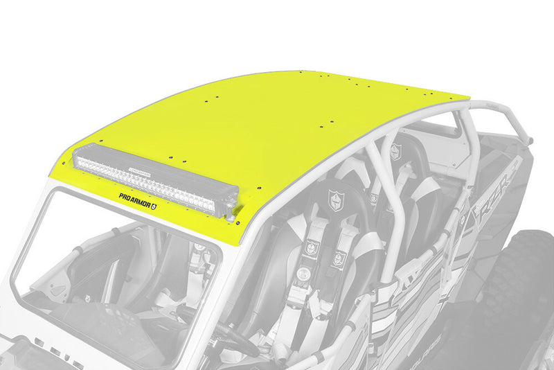 Pro Armor Asylum Roof With Light Bar Pocket Lime Squeeze - P144R121LSQ-630 Polaris RZR 2014-2022