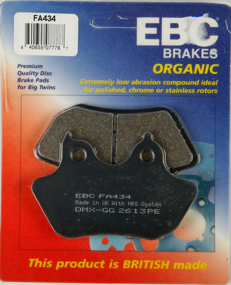 EBC Brake Pads Organic - FA434 For Harley Screamin' / Softail 2006-2007