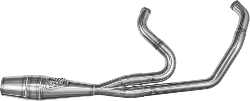 Sawicki 2IN1 M8 Softail Shorty Cannon Brushed SS - 930-01238 For Harley Softail 2018-2024