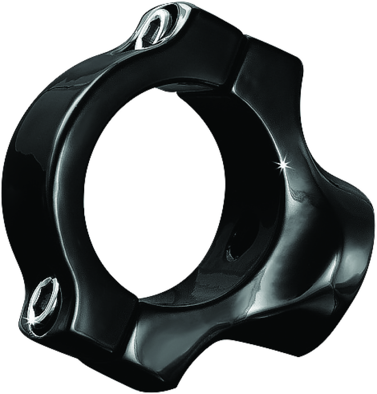Kuryakyn 3121 Side Mount License Plate Holder Clamp 18-Up Softails Gloss Black - Photo - Primary