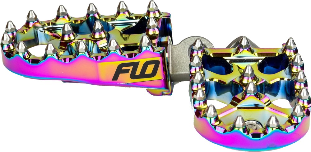 Flo Motorsports 122-8061 FPEG-800BLK MOTO STYLE FOOTPEG SET BLACK 2"X3.125"