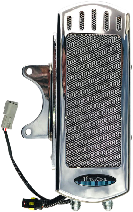 Ultracool Side Mount OIL Cooler M8 Touring ` Chrome - SMT8-1C For Harley Touring 2017-2023