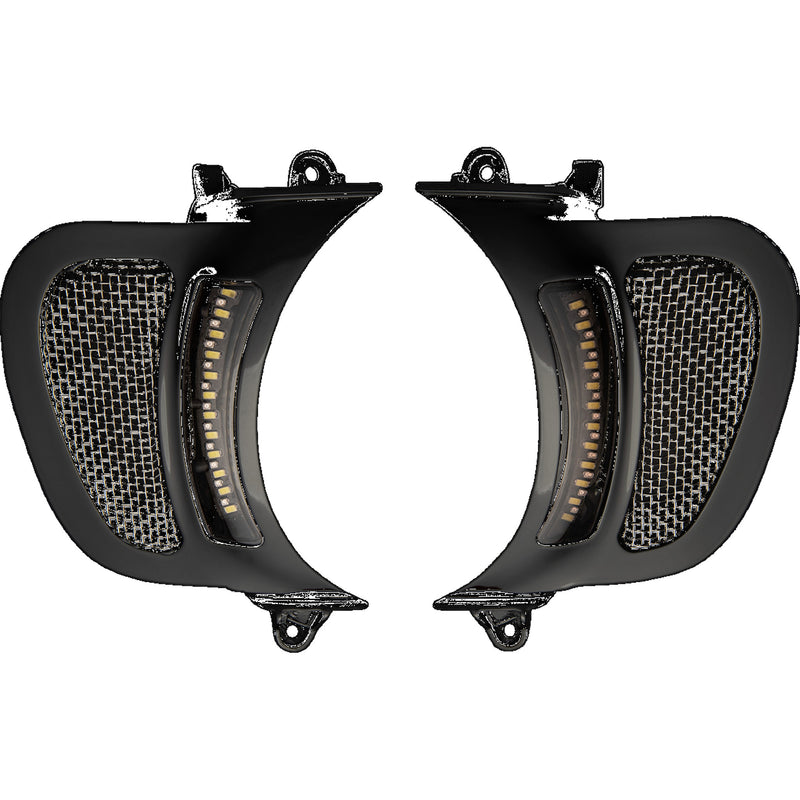 (OPEN BOX) Custom Dynamics Vent Insert - CD-RG-V-AW2-B For Harley Road Glide 2015-2025