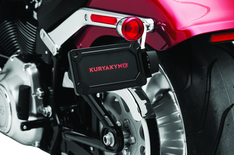 Kuryakyn 3142 Nova Side Mount License Plate Frame Gloss Black - User 1