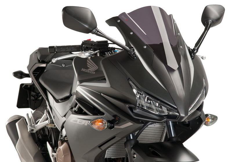Puig Hi-Tech Parts Windscreen Racing Dark Smoke - 8903F Honda CBR500R 2016-2018