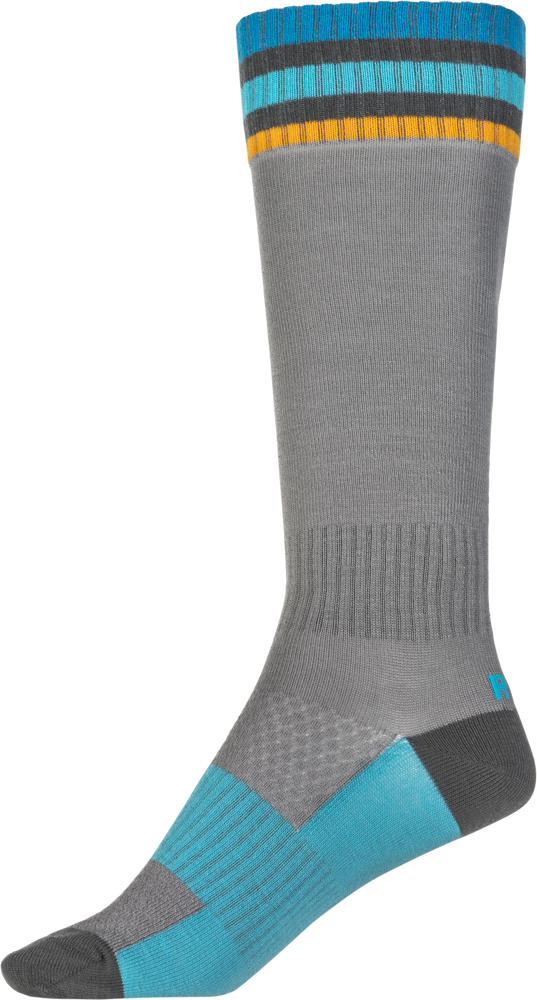 Fly Racing Youth MX Socks Thin Grey