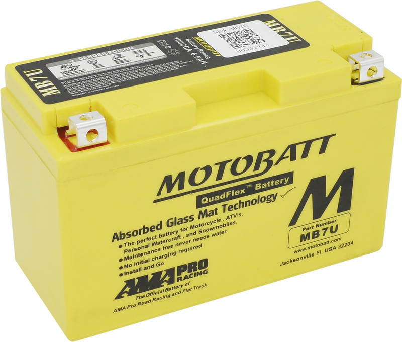 Motobatt 491-1011 MB7U BATTERY MB7U SEALED FACTORY ACTIVATED