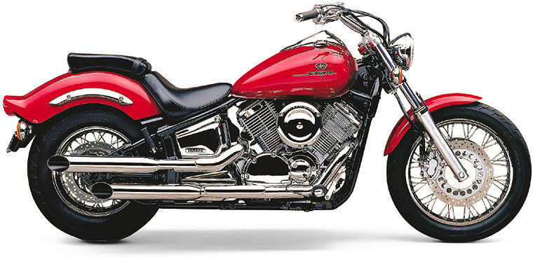 Cobra Blvd Slashcut Slip ON Chrome Yamaha V-Star 1100 - 2167SC Yamaha V-Star 1100 1999-2003
