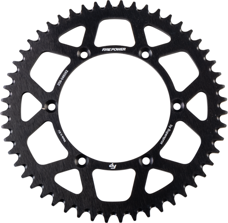 Fire Power Rear Sprocket Aluminum 52T Black - FPA-460-52-BLK Kawasaki Dirt Bikes 1982-2024