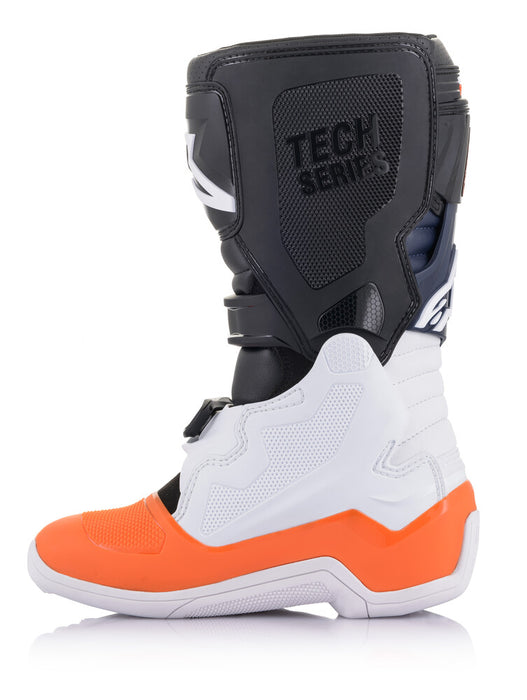 Alpinestars 482-261408 2015017-1241-8 TECH 7S BOOTS BLACK/WHITE/ ORANGE FLUO SZ 08