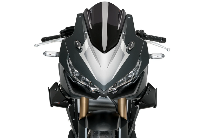 Puig Hi-Tech Parts Sport Side Spoilers Black - 3614N Honda CBR500R 2019-2021