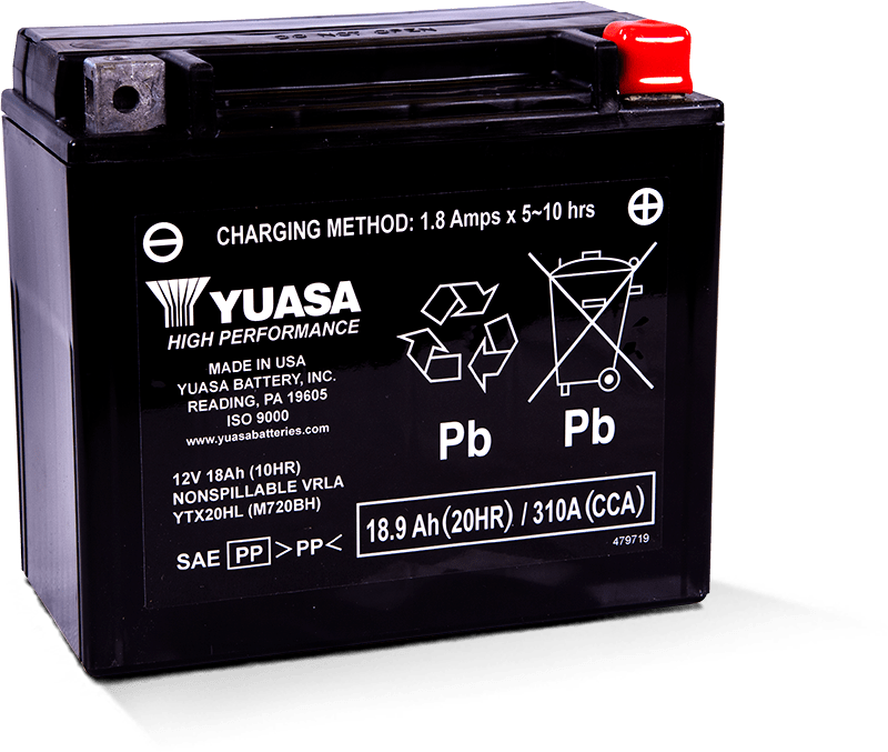 Yuasa Battery YUAM720BH Yuasa YTX20HL Maintenance Free AGM 12-Volt Battery - User 1
