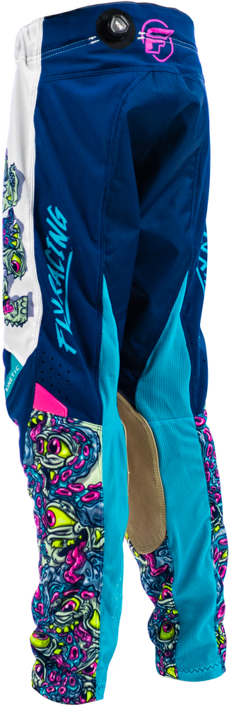 Fly Racing 380-34422 380-34422 YTH KINETIC MUTANT MESH PANTS WHITE/BLUE/MULTI SZ 22
