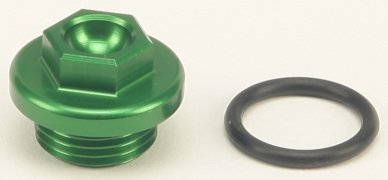 Works OIL Filler Plug Green - 24-198 Suzuki RMZ 250 2004-2006