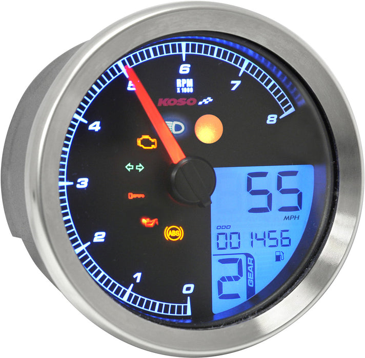 Koso North America 27-5862S BA051300 KOSO TNT-B GAUGE (SILVER) YAMAHA BOLT