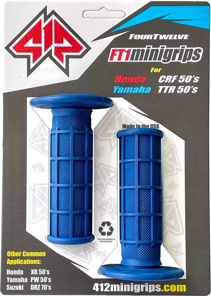 Four Twelve 19-4122 412-G102 MINI GRIPS BLUE 3/4"