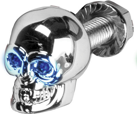 Harddrive 820-55551 H040078 LIGHTED SKULL LIC PLATE SCREW RED