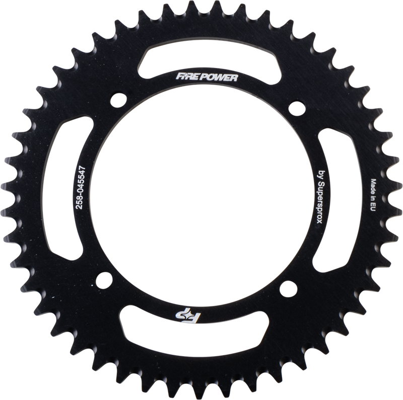 Fire Power Rear Sprocket Aluminum 47T Black - FPA-455-47-BLK Kawasaki KX 65 2000-2024