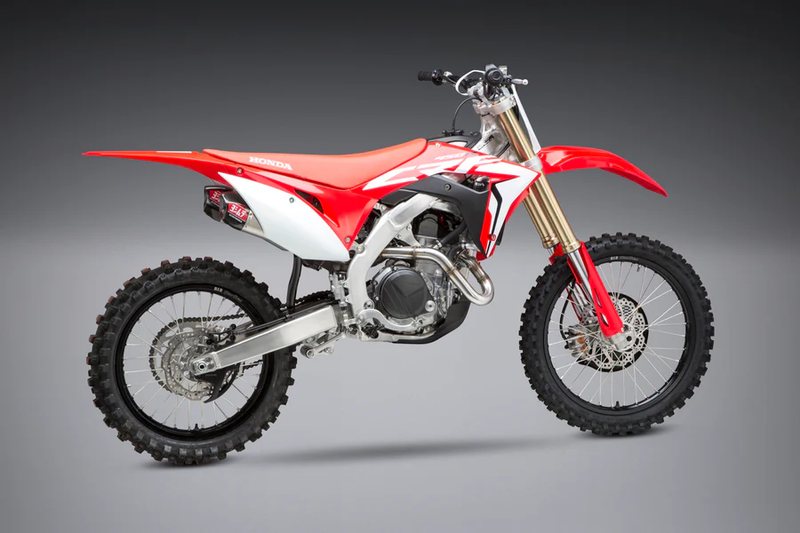 Yoshimura RS-9T Header Canister END CAP Exhaust Dual System SS-AL-CF - 225840R520 Honda CRF450R / CRF450RX 2017-2020