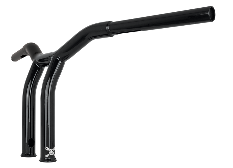 Burly Brand Dominator Raked Bar 10" 1.25" Gloss Black - B12-6051B For Harley Motorcycles 1980-2024 | Yamaha Watercraft 1998-2004