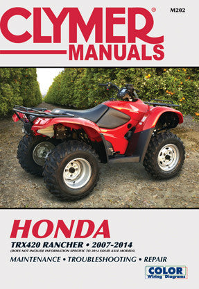 Clymer Repair Manual Honda Rancher - CM202 Honda TRX420FA Rancher 2009-2014