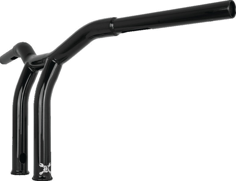 Burly Brand B12-6051B Dominator Raked Bar 10in - Gloss Black - User 1