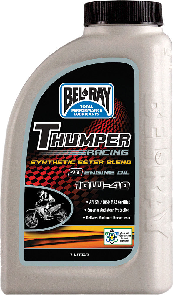 Bel-ray 840-1543 99520-B1LW THUMPER ESTER BLEND ENG OIL 4T SYN 10W40 1L