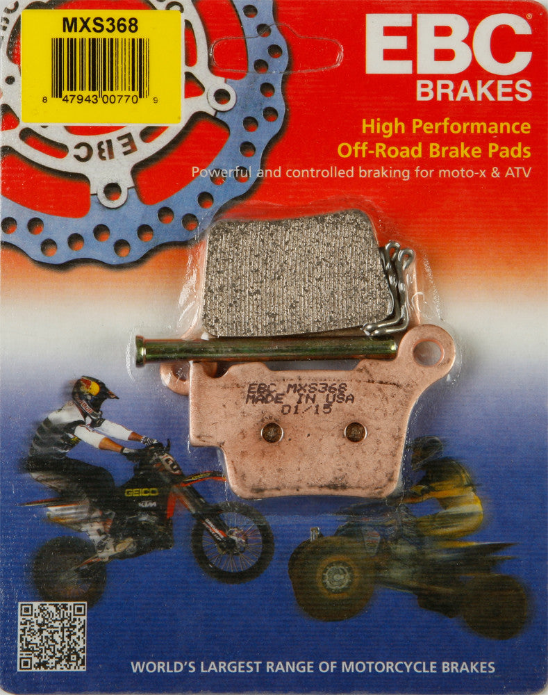 EBC Brake Pads - MXS368 For Harley Touring 2014-2016 | BMW G450X / 450 2008-2011 | Husaberg FE 450 / FE 570 2009