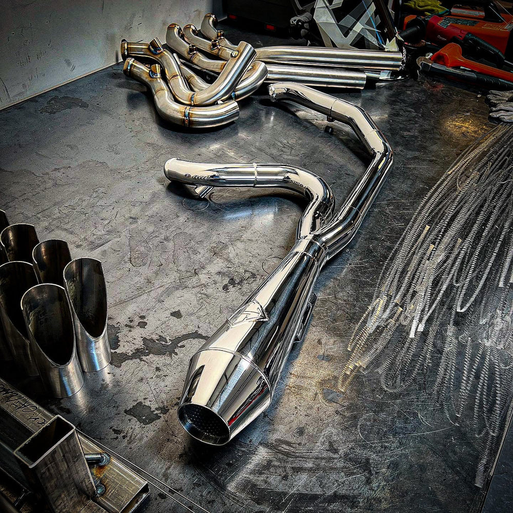 SP Concepts Cutback Exhaust For Harley Softail 2018-2026 — Polished