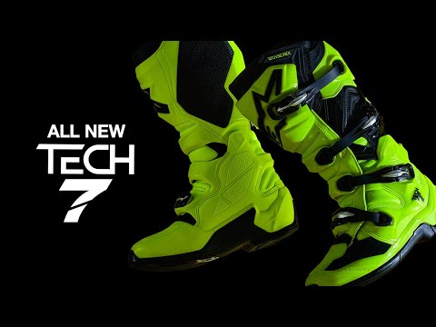 ALPINESTARS Tech 7 Boots Black/Fluorescent - Red/Fluorescent Pink