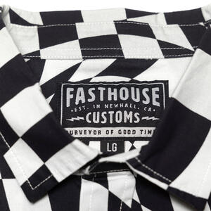Fasthouse Trip SS Button UP Shirt 3215-5059-09 123005-01-13 - Black/white - 3XL
