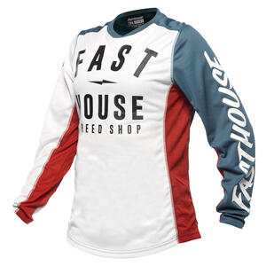 Fasthouse Women's Grindhouse Anthem Jersey 3961-1912-77 230003-13-04 - White/teal - XL