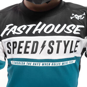 Fasthouse Youth Grindhouse Akin Jersey 3961-2315-56 260004-40-23 - Red/black - L
