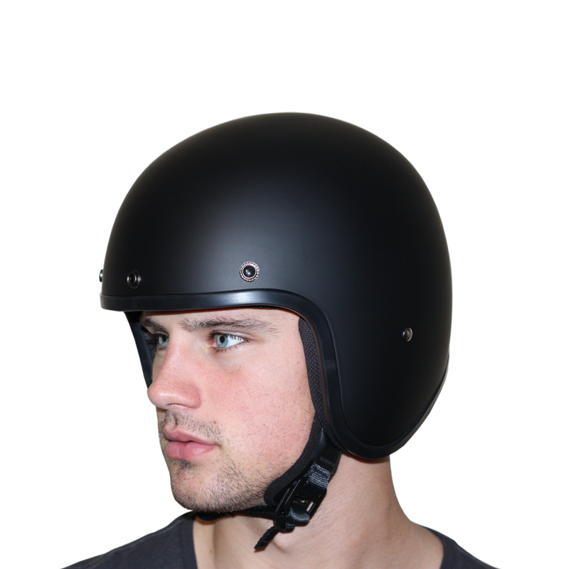 DOT Approved Daytona Cruiser Open Face Motorcycle Helmet - Men, Women & Youth - With Visor & Graphics - W/ Captain America Stealth