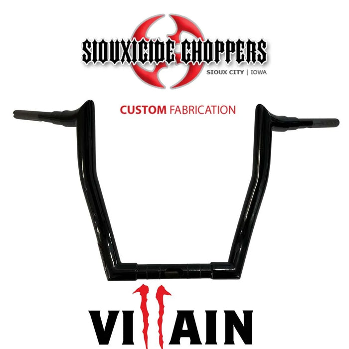 VILLAIN Road Glide Handle Bars Black & Chrome