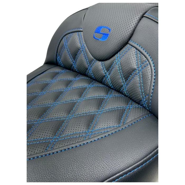 BLUE STITCH SADDLEMEN 0801-0939 808-07B-182LS Road Sofa™ Seat - Lattice Stitch