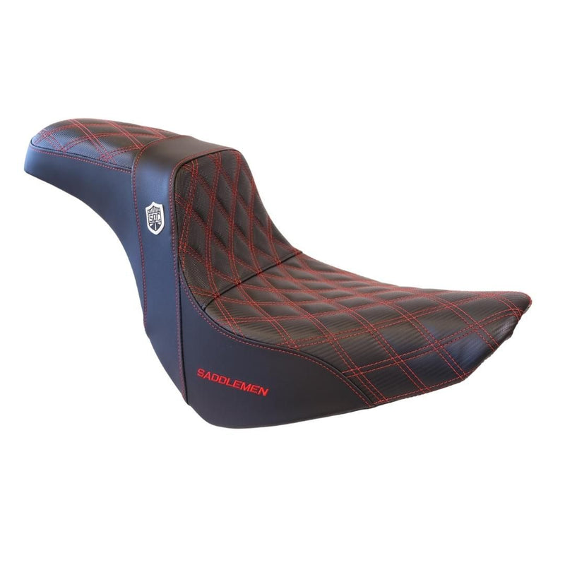 Saddlemen RED Stitch 0802-1433 SC81829DB Pro Series SDC Performance Grip Seat For Harley Softail 2018-2025