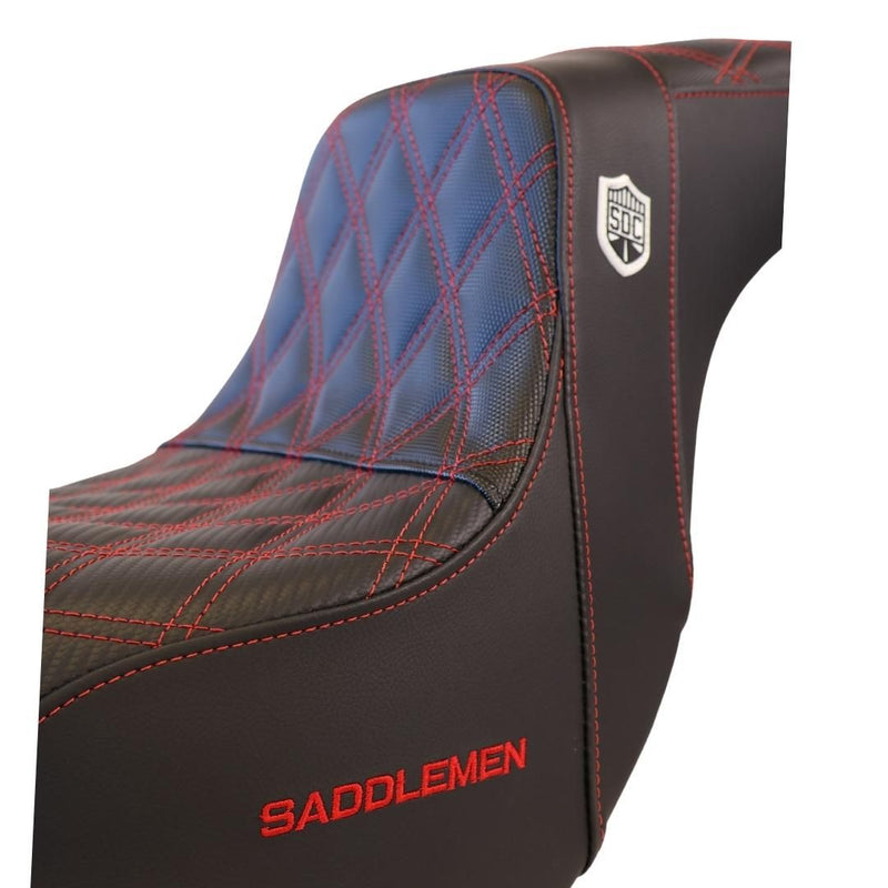 Saddlemen RED Stitch 0802-1433 SC81829DB Pro Series SDC Performance Grip Seat For Harley Softail 2018-2025