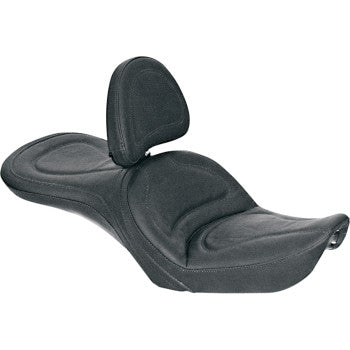 SADDLEMEN 83G52JS Seat - Explorer™ - With Backrest - Stitched - Black - FXDWG