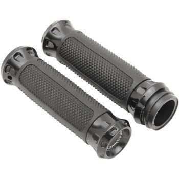 Performance Machine (pm) Grips - 0063-2082-B For Harley Motorcycles 2008-2020