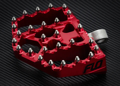 FLO MOTORSPORTS V4 MINI FLOOR BOARDS FOR HARLEY DAVIDSON / DYNA / CUSTOM CHOPPER - RED