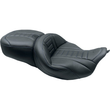 Mustang Deluxe Touring Seat - 79006SB For Harley Touring 2008-2025